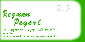 rezman peyerl business card